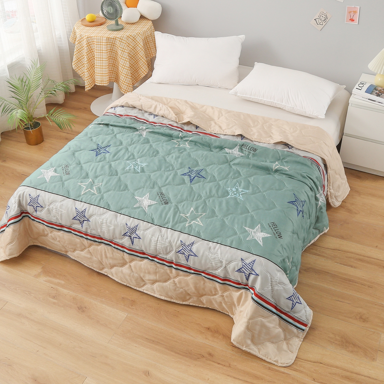 91家纺网 家纺一手货源 找家纺 被多多 2023新款舒适可水洗钻石绒夏凉被 童话