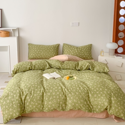 91家纺网 家纺一手货源 找家纺 黛馨 2025新款A类小清新双层纱四件套（实拍）琳达