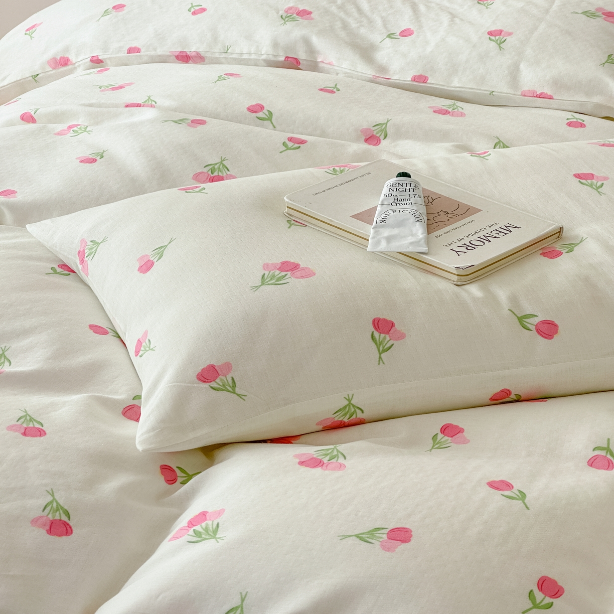 91家纺网 家纺一手货源 找家纺 黛馨 2025新款A类小清新双层纱四件套（实拍）仙子