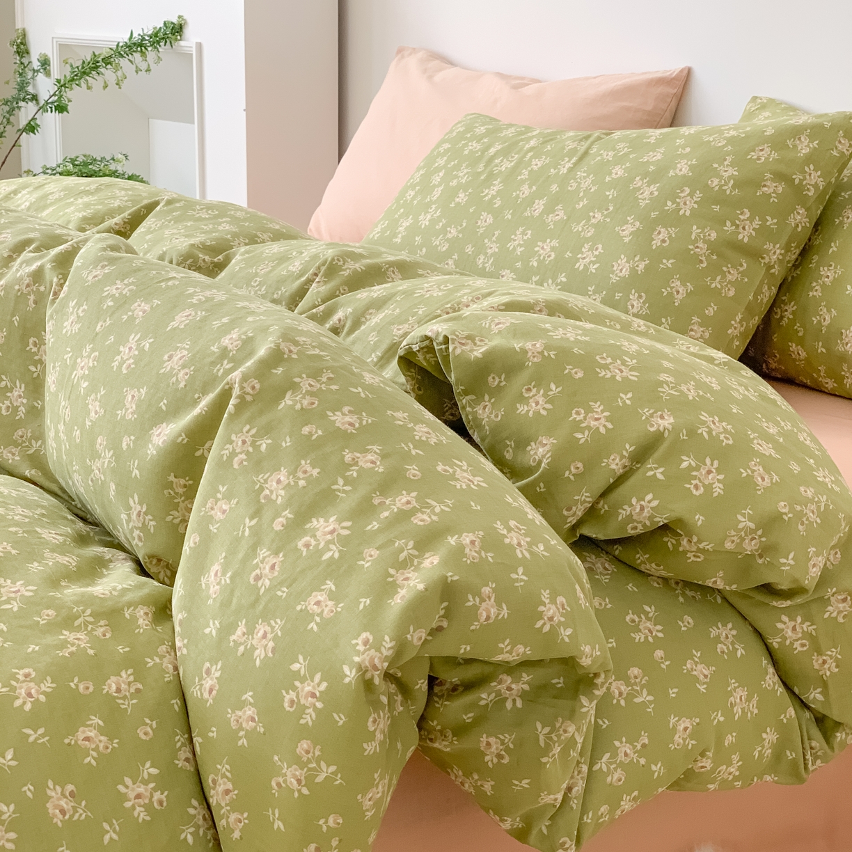 91家纺网 家纺一手货源 找家纺 黛馨 2025新款A类小清新双层纱四件套（实拍）琳达