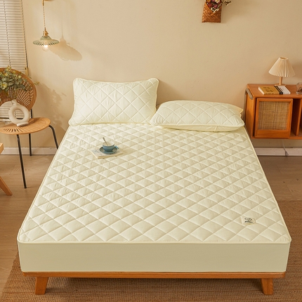 91家纺网 家纺一手货源 找家纺 富之航 2023新款夹棉床笠三件套加厚透气床罩套宿舍床垫套防尘罩全包