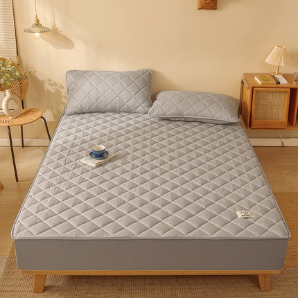 91家纺网 家纺一手货源 找家纺 富之航 2023新款夹棉床笠三件套加厚透气床罩套宿舍床垫套防尘罩全包