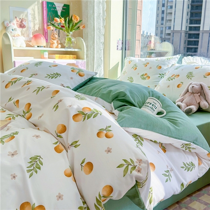 91家纺网 家纺一手货源 找家纺 （总）琪格格2023新款全棉40支13372小清新四件套系列