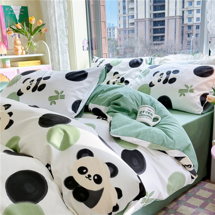 91家纺网 家纺一手货源 找家纺 （总）琪格格2023新款全棉40支13372小清新四件套系列