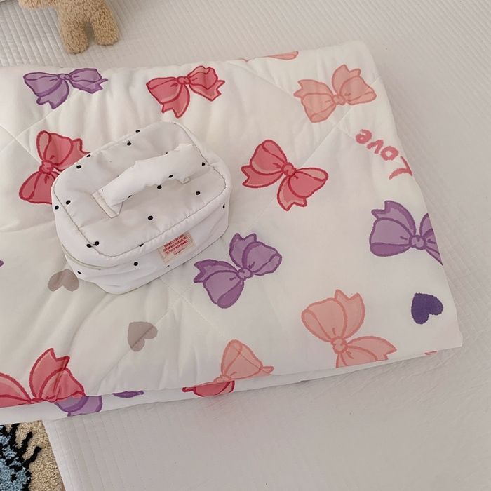 91家纺网 家纺一手货源 找家纺 美乐迪 2023新款针织棉夏被 爱心蝴蝶结