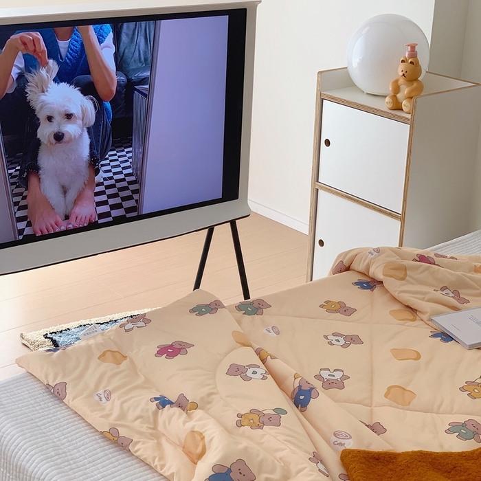 91家纺网 家纺一手货源 找家纺 美乐迪 2023新款针织棉夏被 面包小熊