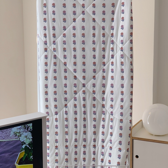 91家纺网 家纺一手货源 找家纺 美乐迪 2023新款针织棉夏被 蔷薇