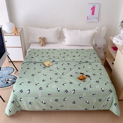 91家纺网 家纺一手货源 找家纺 美乐迪 2023新款针织棉夏被 熊猫