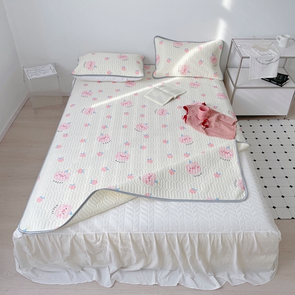 91家纺网 家纺一手货源 找家纺 美乐迪-2023新款乳胶凉席 可爱猪