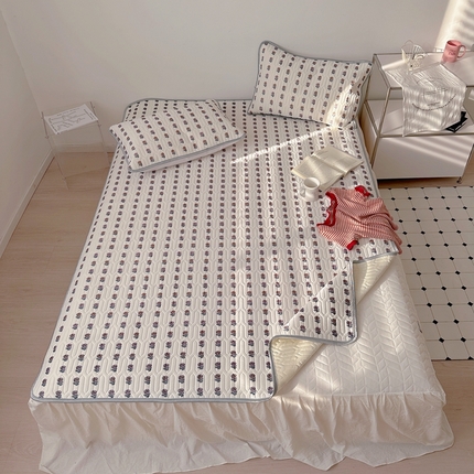 91家纺网 家纺一手货源 找家纺 美乐迪-2023新款乳胶凉席 蔷薇