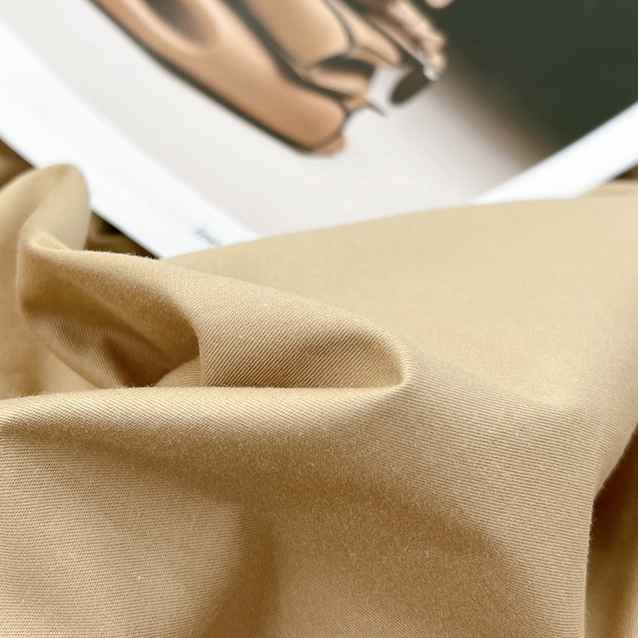 91家纺网 家纺一手货源 找家纺 安莱生活 2023新款60s长绒棉贡缎双拼小宽边四件套 卡其双拼浅灰