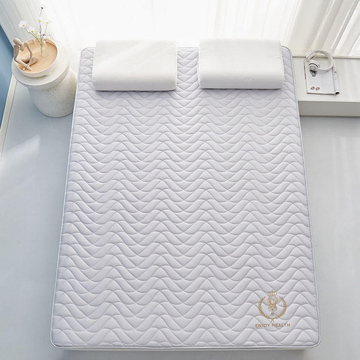 91家纺网 家纺一手货源 找家纺 鹿辉2023新款烫画牛奶丝立体床垫 如意兔灰波浪