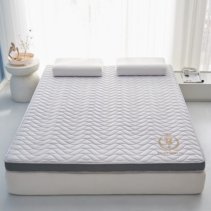 91家纺网 家纺一手货源 找家纺 鹿辉2023新款烫画牛奶丝立体床垫 如意兔灰波浪