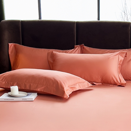 91家纺网 家纺一手货源 找家纺 嘉悦50*50S双股长绒棉简约纯色埋绳单品枕套邂逅-实拍 邂逅-爱马橘