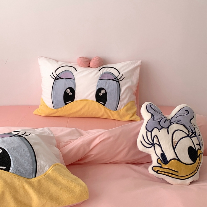 91家纺网 家纺一手货源 找家纺 朗莎 2023新款迪士尼系列水洗棉四件套 黛西