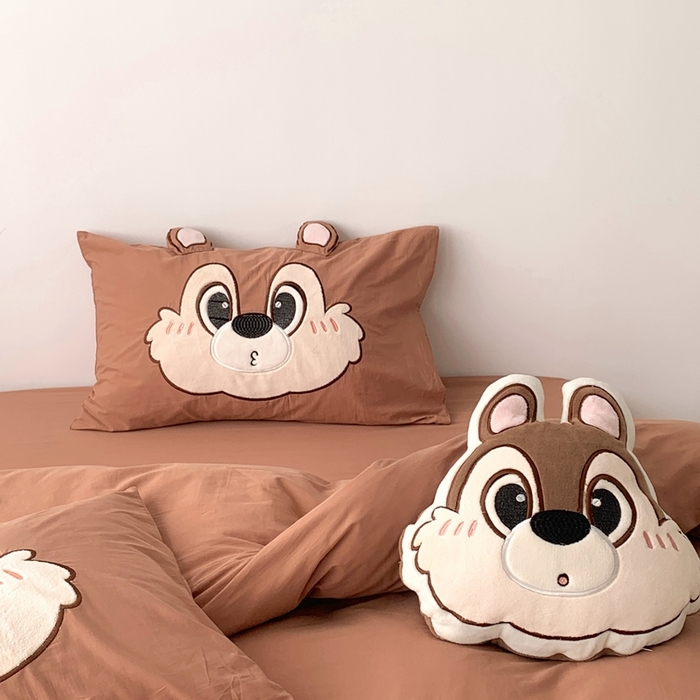 91家纺网 家纺一手货源 找家纺 朗莎 2023新款迪士尼系列水洗棉四件套 奇奇