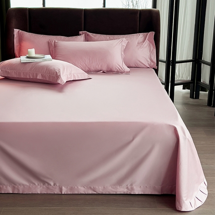 91家纺网 家纺一手货源 找家纺 总嘉悦2023新款50*50S双股长绒棉简约纯色埋绳单品床单邂逅