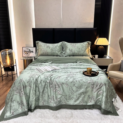 91家纺网 家纺一手货源 找家纺 总 桂雅居 2023新款80S奥地利兰精天丝印花夏被 