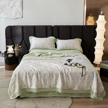 91家纺网 家纺一手货源 找家纺 总 桂雅居 2023新款80S奥地利兰精天丝印花夏被 