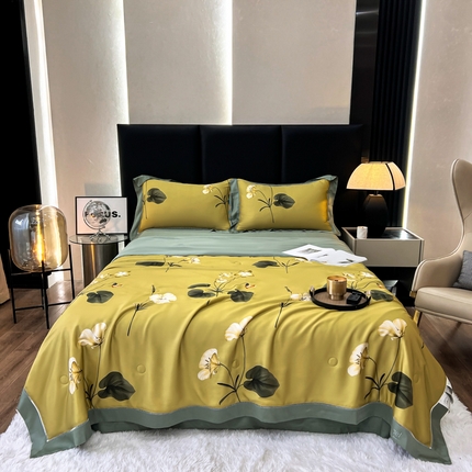 91家纺网 家纺一手货源 找家纺 总 桂雅居 2023新款80S奥地利兰精天丝印花夏被 