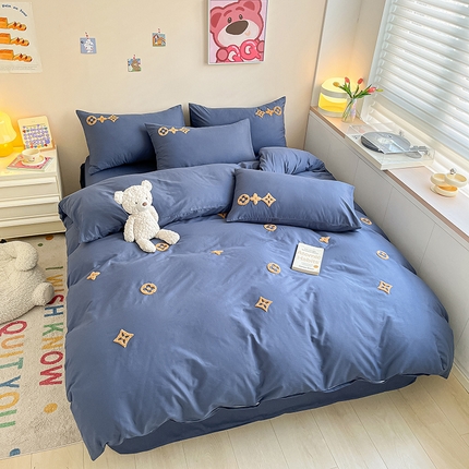 91家纺网 家纺一手货源 找家纺 （总）莱登卡奴 2023新款全棉13374毛巾绣系列四件套