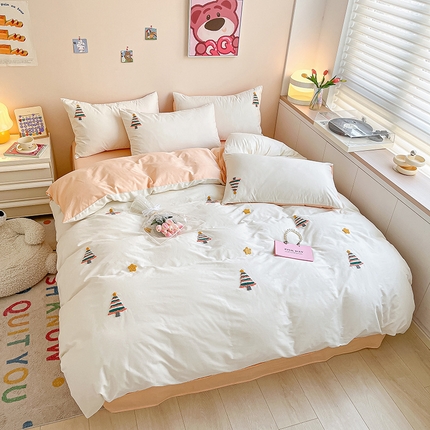 91家纺网 家纺一手货源 找家纺 （总）莱登卡奴 2023新款全棉13374毛巾绣系列四件套