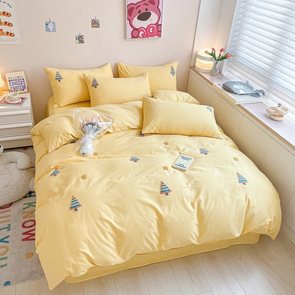 91家纺网 家纺一手货源 找家纺 （总）莱登卡奴 2023新款全棉13374毛巾绣系列四件套