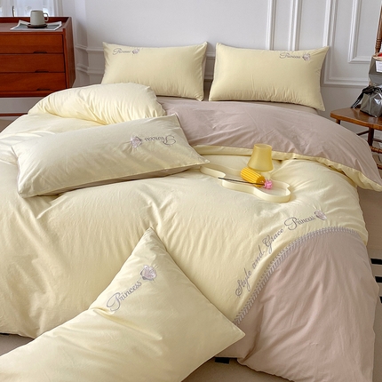 91家纺网 家纺一手货源 找家纺 （总）拼社家纺 全棉水洗棉贴布绣四件套刺绣纯棉床上用品