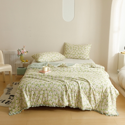 91家纺网 家纺一手货源 找家纺 （总）有货 2023新款法式针织被印花夏被