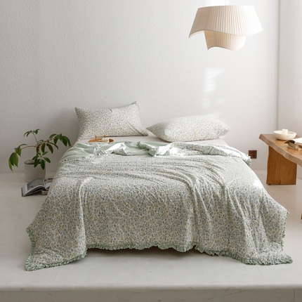 91家纺网 家纺一手货源 找家纺 （总）有货 2023新款法式针织被印花夏被