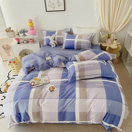 于果 新款全棉13370四件套 爱玛名爵-蓝