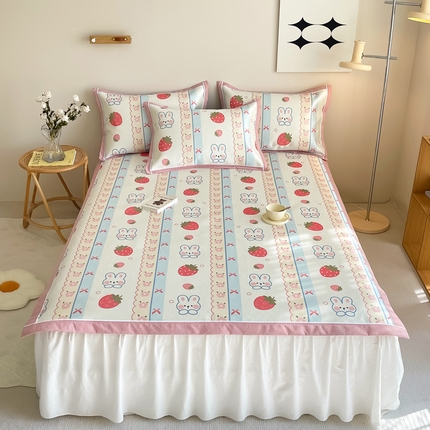 懒猫 2024新款600D数码印花冰丝席 小甜心