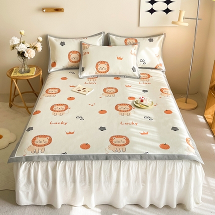 91家纺网 家纺一手货源 找家纺 （总）懒猫 2024新款600D数码印花冰丝席