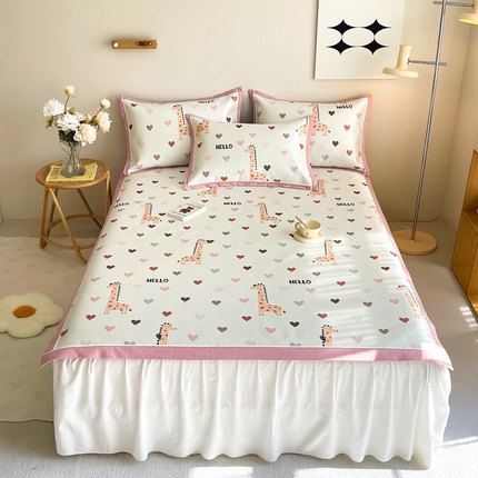 91家纺网 家纺一手货源 找家纺 （总）懒猫 2024新款600D数码印花冰丝席