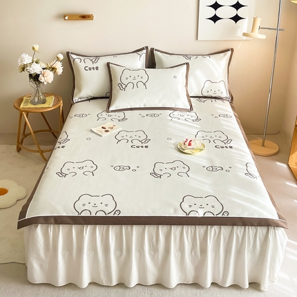 91家纺网 家纺一手货源 找家纺 （总）懒猫 2024新款600D数码印花冰丝席