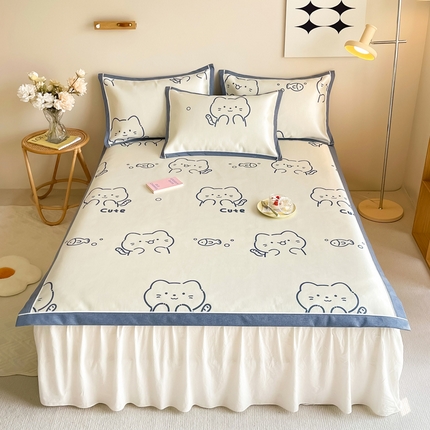 91家纺网 家纺一手货源 找家纺 （总）懒猫 2024新款600D数码印花冰丝席