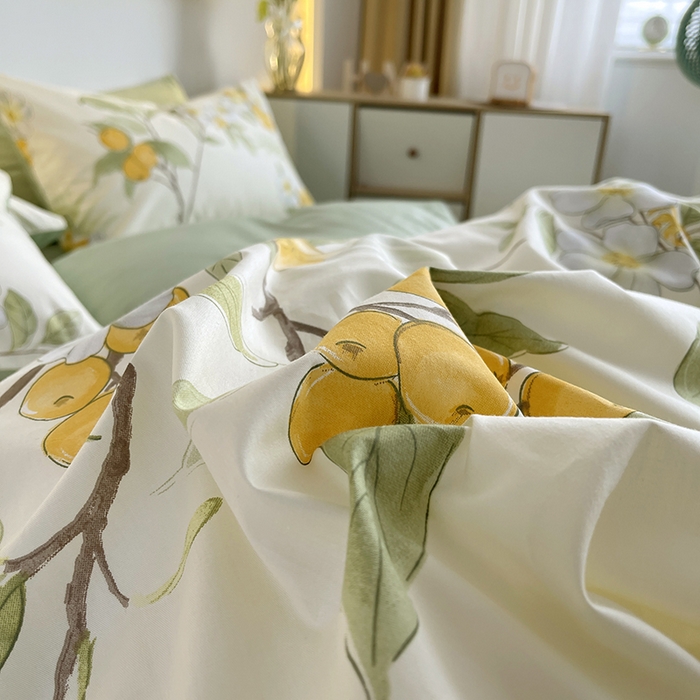 91家纺网 家纺一手货源 找家纺 千朵 2023新款13372全棉印花四件套 法尔曼