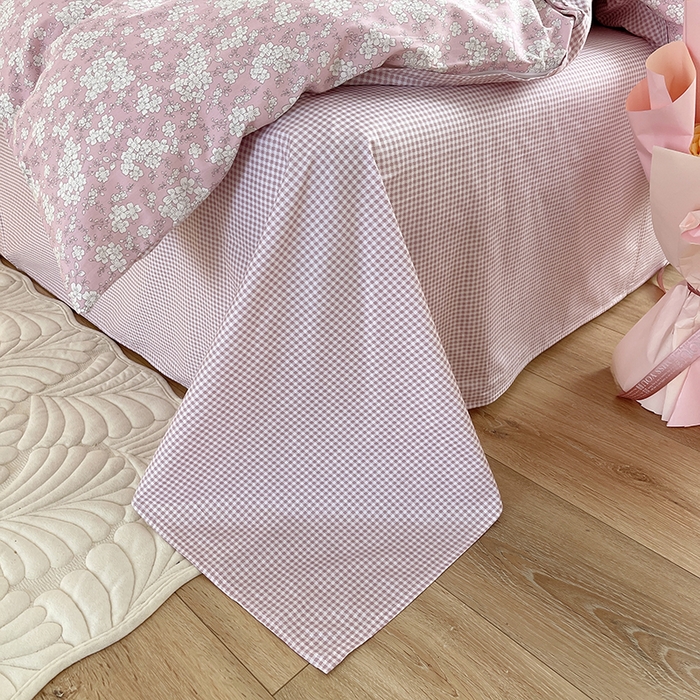 91家纺网 家纺一手货源 找家纺 千朵 2023新款13372全棉印花四件套 粉黛