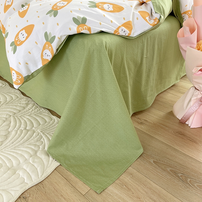 91家纺网 家纺一手货源 找家纺 千朵 2023新款13372全棉印花四件套 萝卜兔