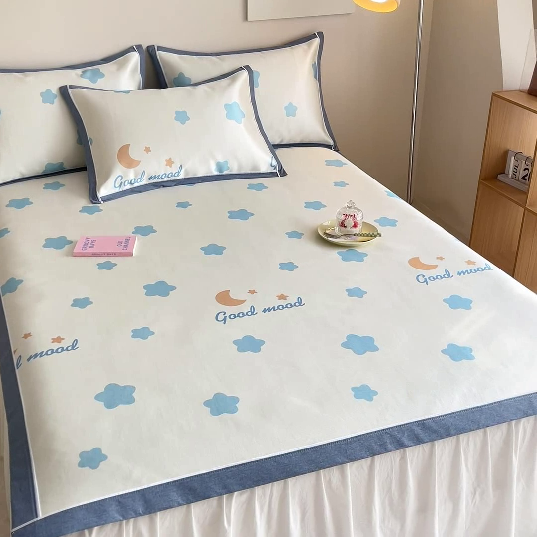 91家纺网 家纺一手货源 找家纺 （总）懒猫 2024新款600D数码印花冰丝席