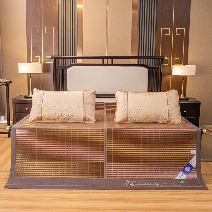 91家纺网 家纺一手货源 找家纺 （总）新月家纺 2023新款3+1红宝石冰丝竹席 