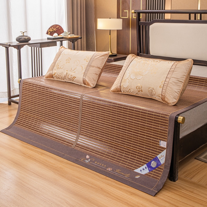 91家纺网 家纺一手货源 找家纺 （总）新月家纺 2023新款3+1红宝石冰丝竹席 