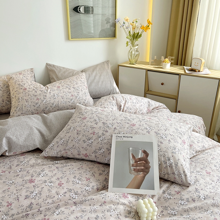 91家纺网 家纺一手货源 找家纺 （总）千朵 2023新款13372全棉印花四件套