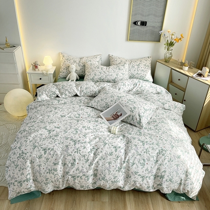 91家纺网 家纺一手货源 找家纺 （总）千朵 2023新款13372全棉印花四件套