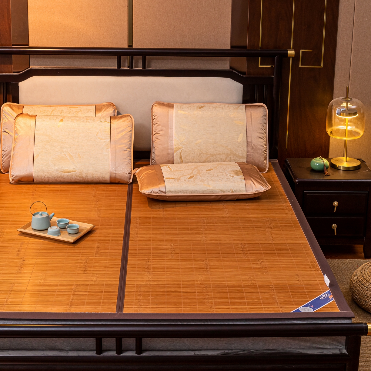 91家纺网 家纺一手货源 找家纺 （总）新月家纺 2023新款1+1线草4.0碳化凉席