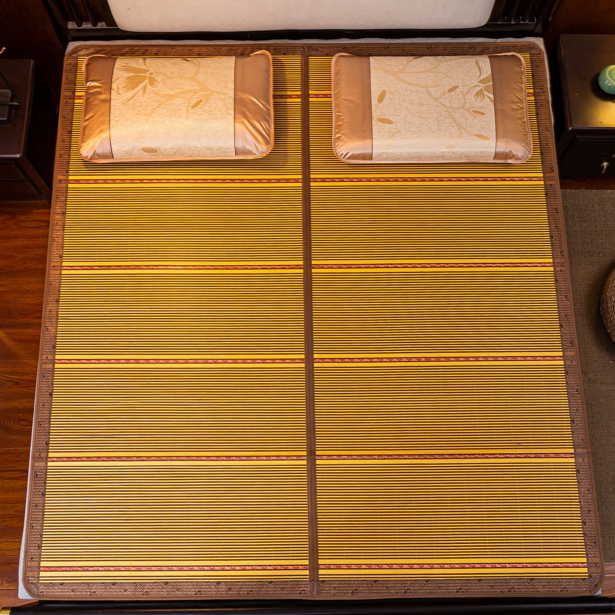 91家纺网 家纺一手货源 找家纺 （总）新月家纺 2023新款金砖木纹席