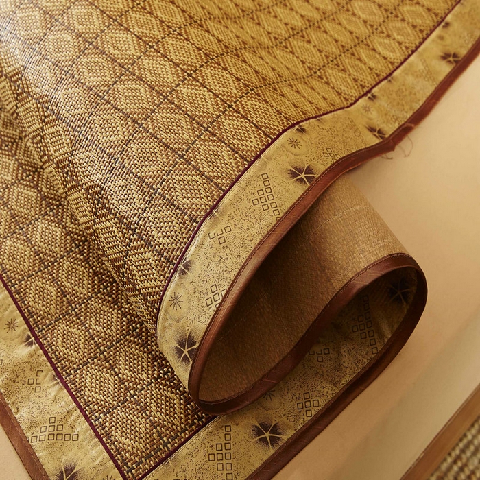 91家纺网 家纺一手货源 找家纺 （总）新月家纺 2023新款罗马格藤席凉席