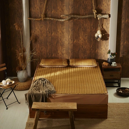 91家纺网 家纺一手货源 找家纺 （总）新月家纺 2023新款罗马格藤席凉席