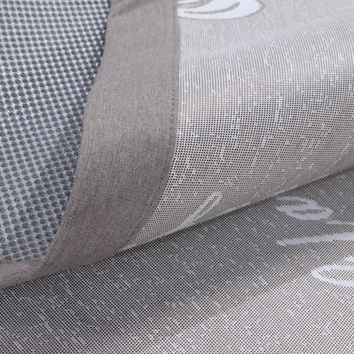 91家纺网 家纺一手货源 找家纺 新月家纺 2023新款防滑无纺布牛奶冰丝席 芭蕉叶 咖