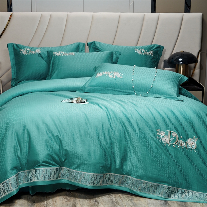 91家纺网 家纺一手货源 找家纺 （总）星尚2023新款100支长绒棉提花绣花四件套-迪奥